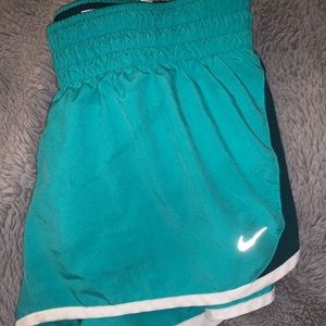 teal dry-fit women’s athletic shorts